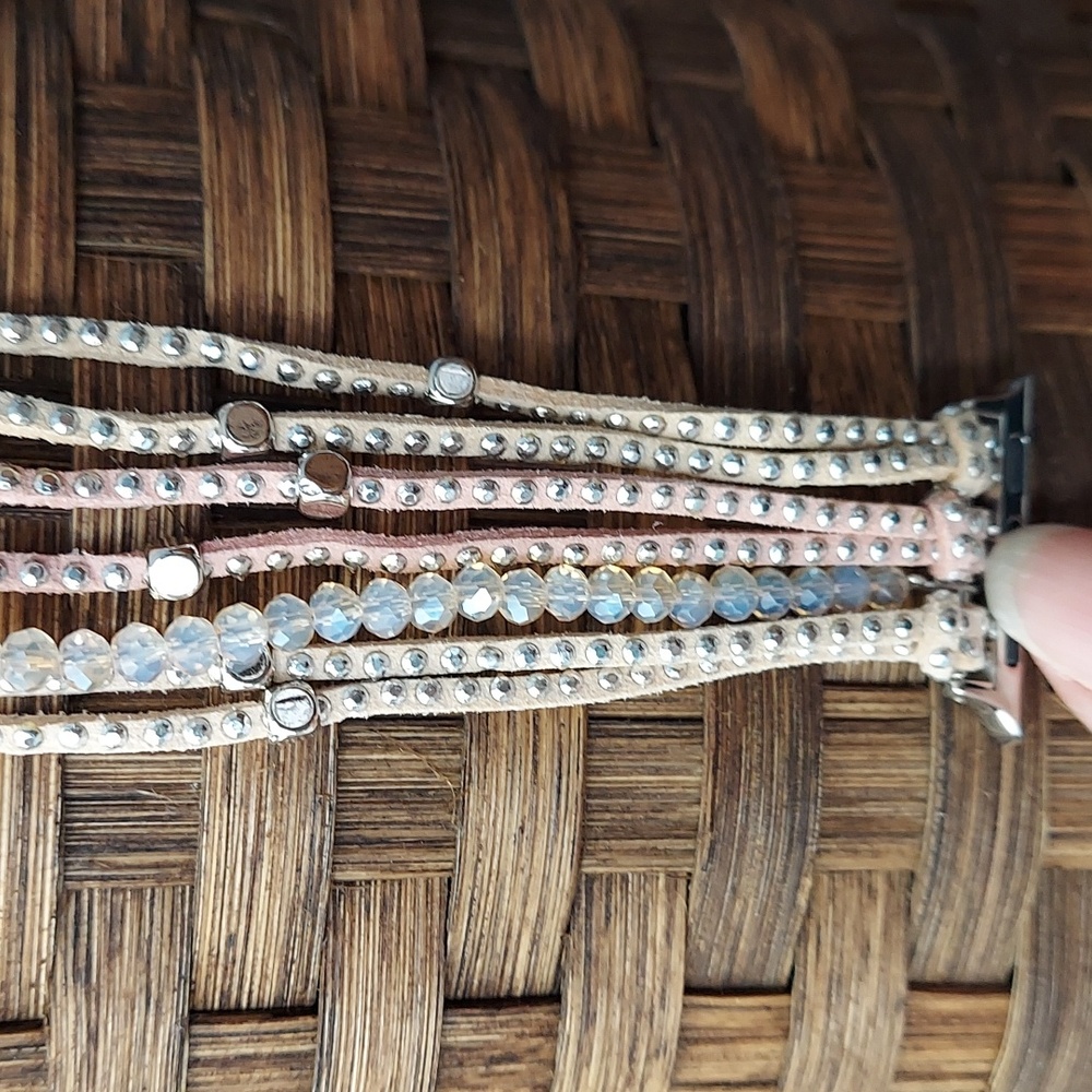 *🆕 V-Moro Smart Watch Band Wrap Boho Sparkling Rhinestones, Size S/M, NEW